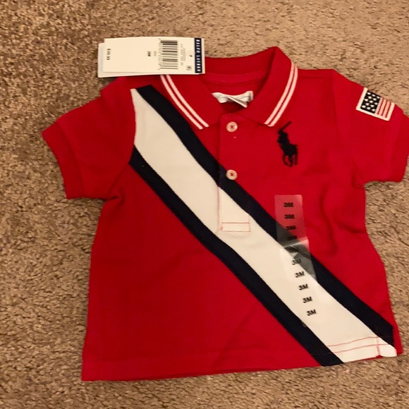 NWT RALPH LAUREN POLO boys Shirts Bundle of 2 size 3 months - Picture 1 of 6
